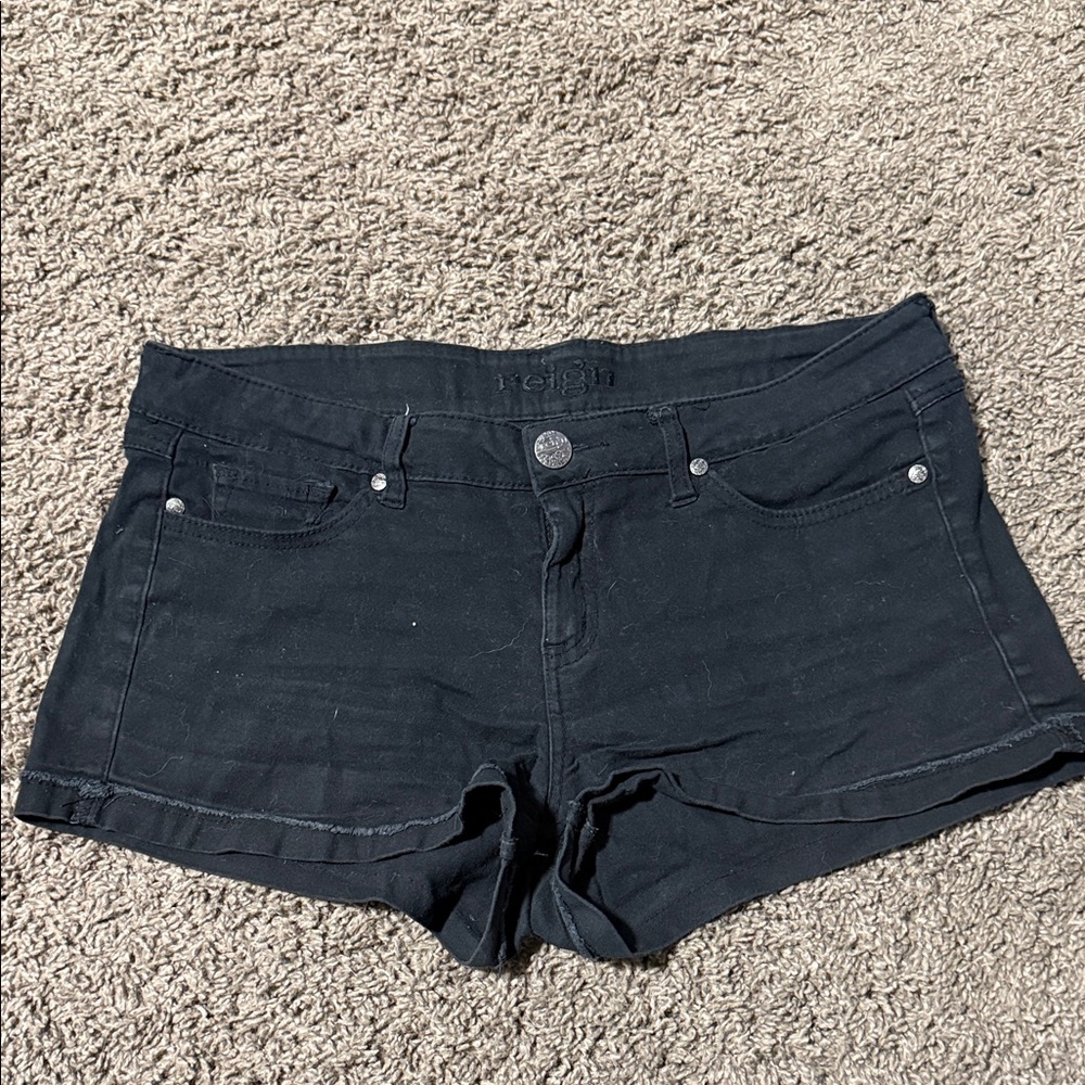 Women's Black Denim Shorts